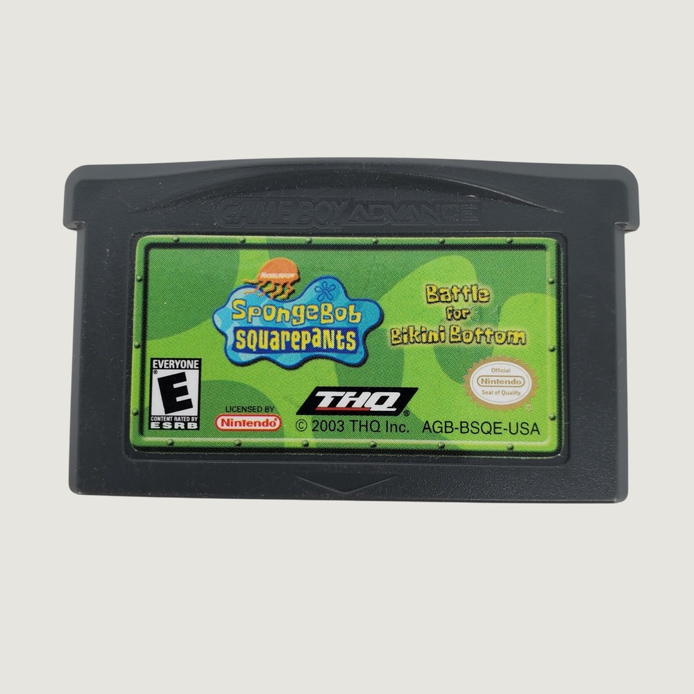 Vintage SpongeBob Battle for Bikini Bottom Nintendo Game Boy Advance 2003 Y2K